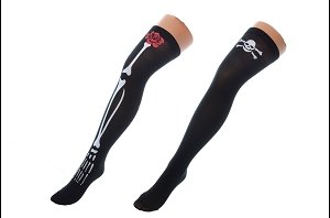 COLLANTS SQUELETTE TETE DE MORT ADULTE ADULTE