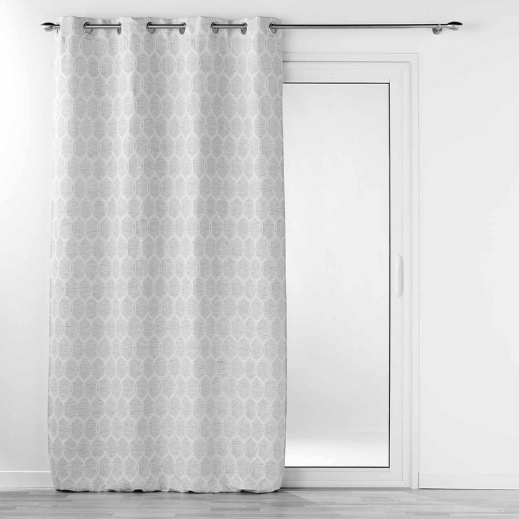 RIDEAU OEILLETS 140X260CM JACQUARD UTOPIA