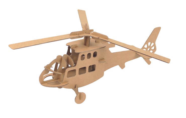 HELICOPTERE CARTON A ASSEMBLER 28 X 22 X 11 CM