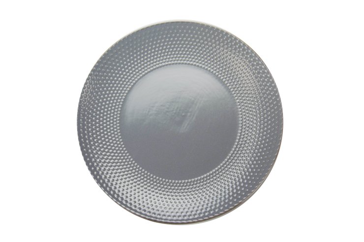 ASSIETTE PLATE 27CM DOTS GRIS GRES