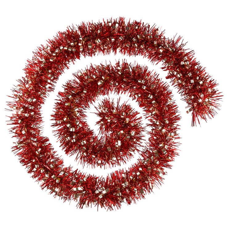 GUIRLANDE DE NOEL BOUCLETTE 100X7X2M ROUGE OR