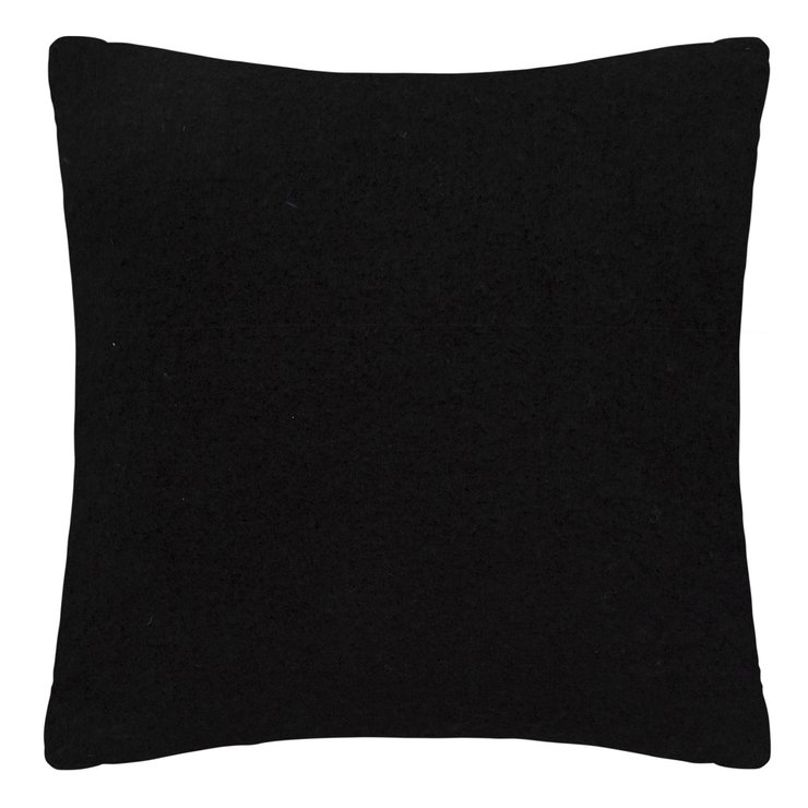 COUSSIN EFFET MOHAIR NOIR 45X45CM