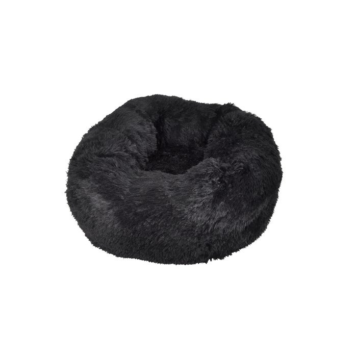 COUSSIN ROND APAISANT FLUFFY 55X25CM NOIR