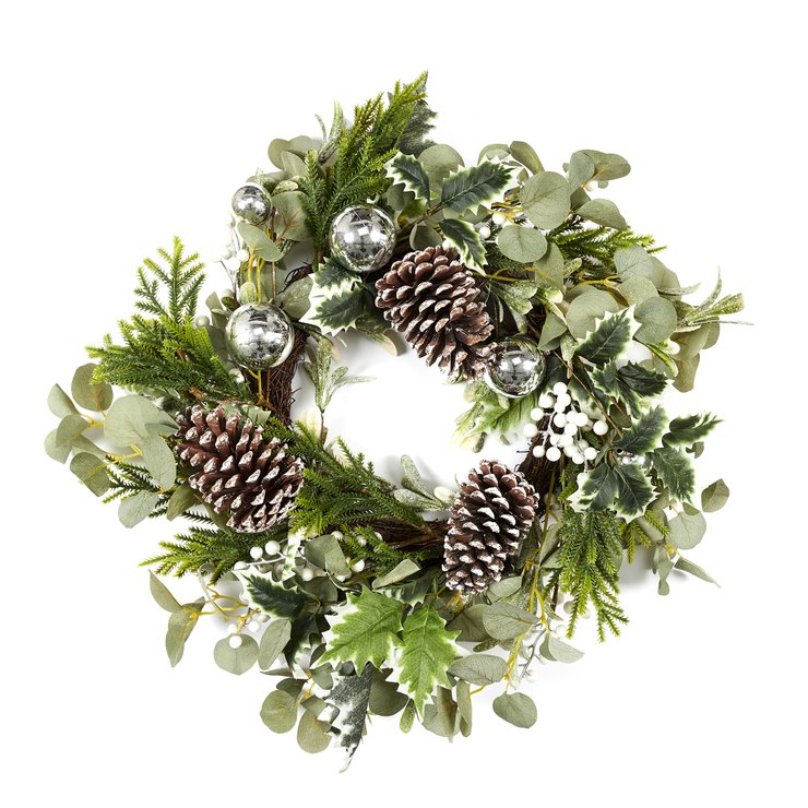 COURONNE DE NOEL GUI 55CM