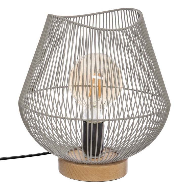 LAMPE METAL FIL GRIS JENA H.28CM