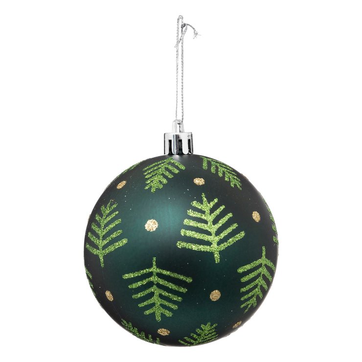 BOULE DE NOEL SAPIN VERT 8CM