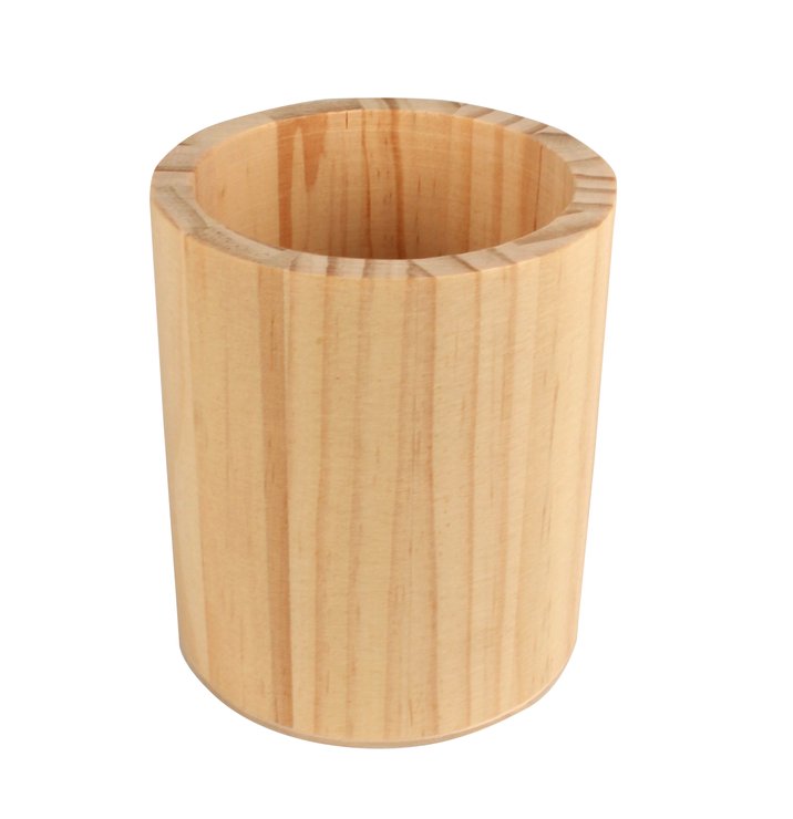POT A CRAYONS BOIS DIAM. 8.5 CM. HAUT. 10 CM