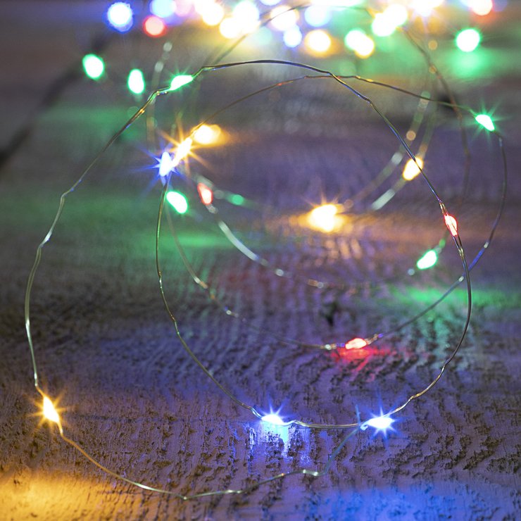 GUIRLANDE EXTERIEUR COPPER SOLAIRE 20M 200LEDS MULTICOLORE