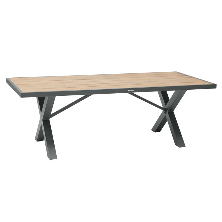 TABLE EMPERIA ACACIA ALUMINIUM 8 PLACES