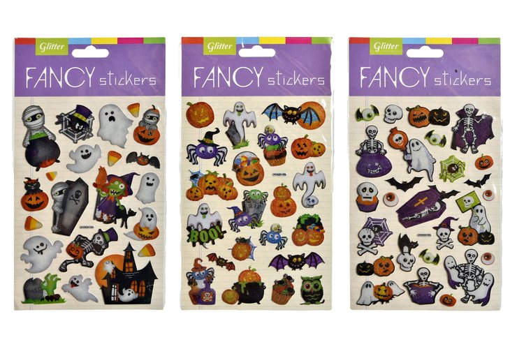 STICKERS GLITTER EN RELIEF 23X12.5CM