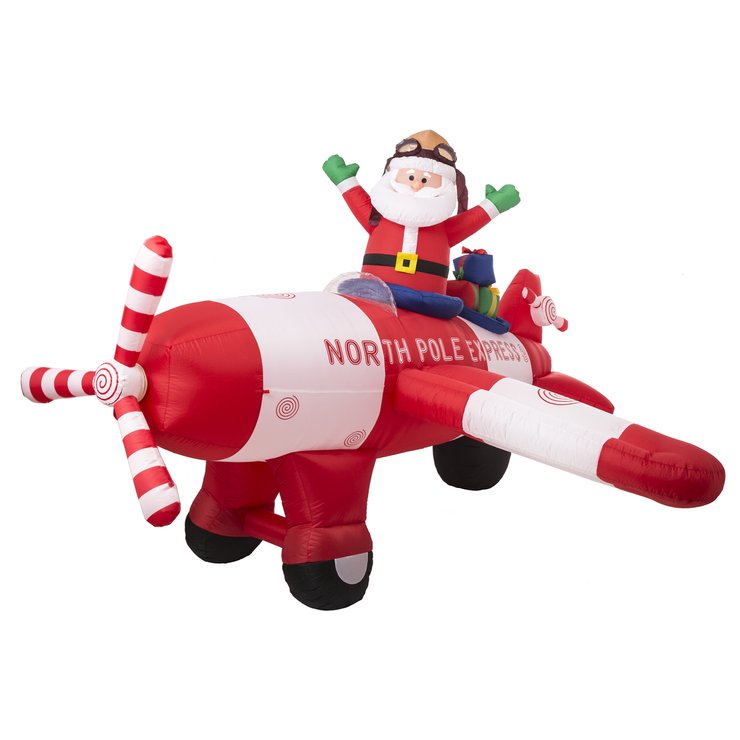 AVION GONFLABLE PERE NOEL 240CM