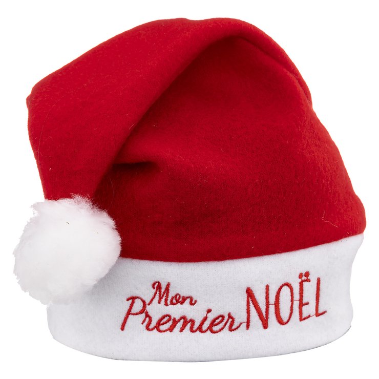 BONNET ENFANT BEBE MON PREMIER NOEL ROUGE