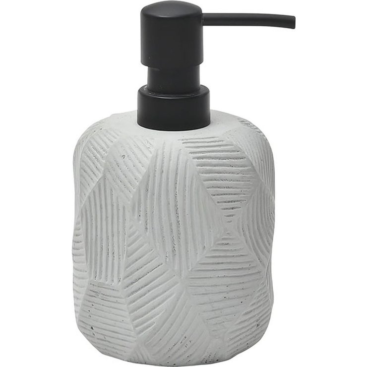 DISTRIBUTEUR A SAVON CIMENT AVEC RAINURES GRIS