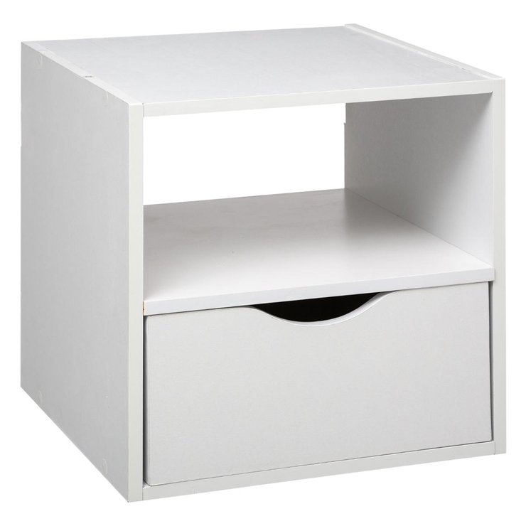 TIROIR ET ETAGERE MIX BLANC
