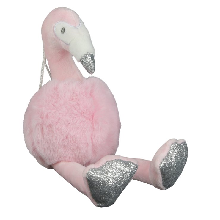 PELUCHE POMPON FLAMANT 25CM