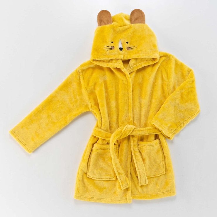 PEIGNOIR ENFANT FLANELLE UNIE BRODEE TIMMY