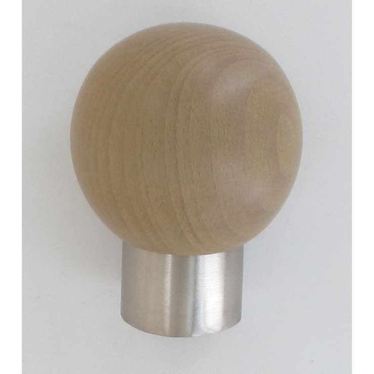 EMBOUT BOULE BOIS METALX2 D28 FRENE