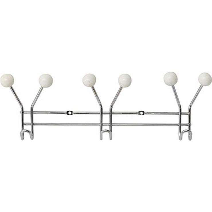 PATERE METAL 3 CROCHETS A FIXER DECORATION RESINE BLANCHE CH