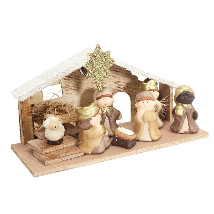 CRECHE DE NOEL 29.5X11.5X16.5CM