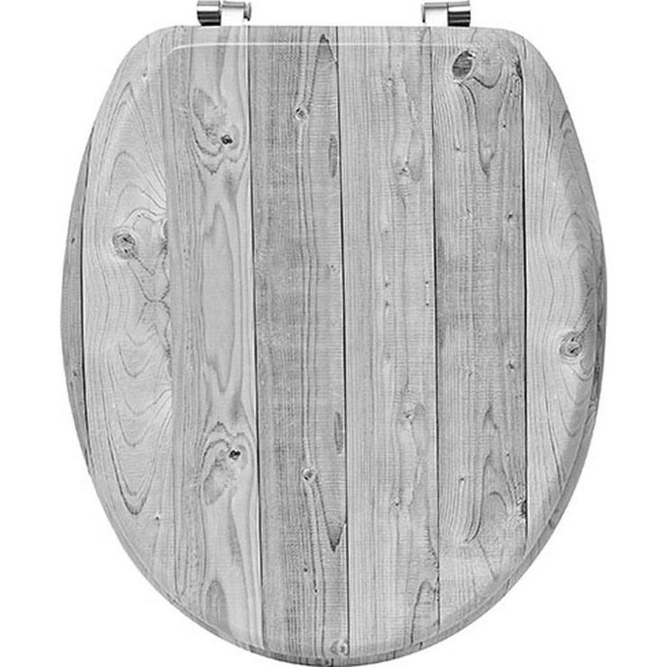 ABATTANT WC MDF 18 POUCES ATTACHES ACIER INOXYDABLE 3 FACES