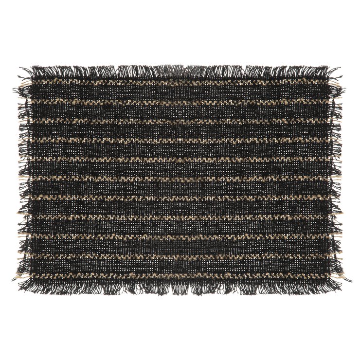 SET TABLE JUTE NOIR 45X30CM