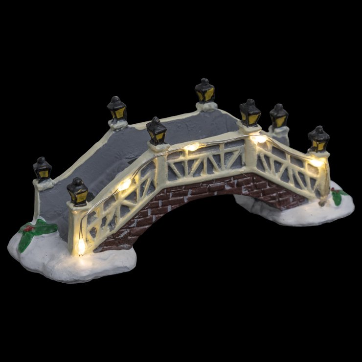 ACCESSOIRE VILLAGE DE NOEL PONT LUMINEUX