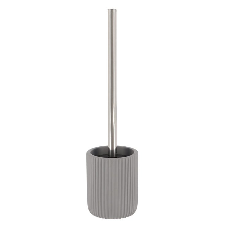 BROSSE WC POLYRESINE STRIEE GRIS