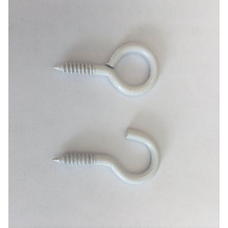PITON ROND FILETE X16 BLANC