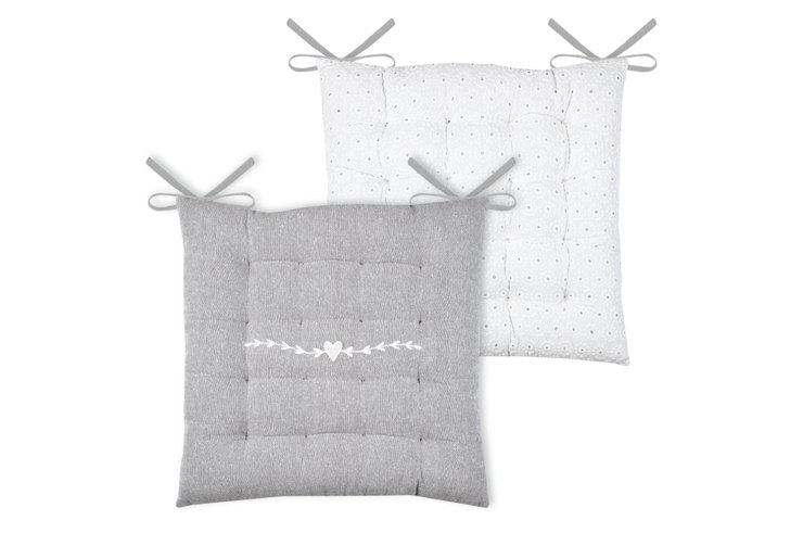 CANDICE GALETTE 16 POINTS 38X38CM GRIS