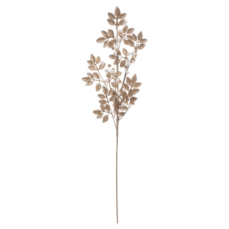 BRANCHE DORE BILLE BLANCHE 75CM