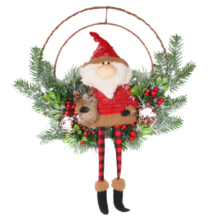 COURONNE PERE NOEL ASSIS 35X35CM