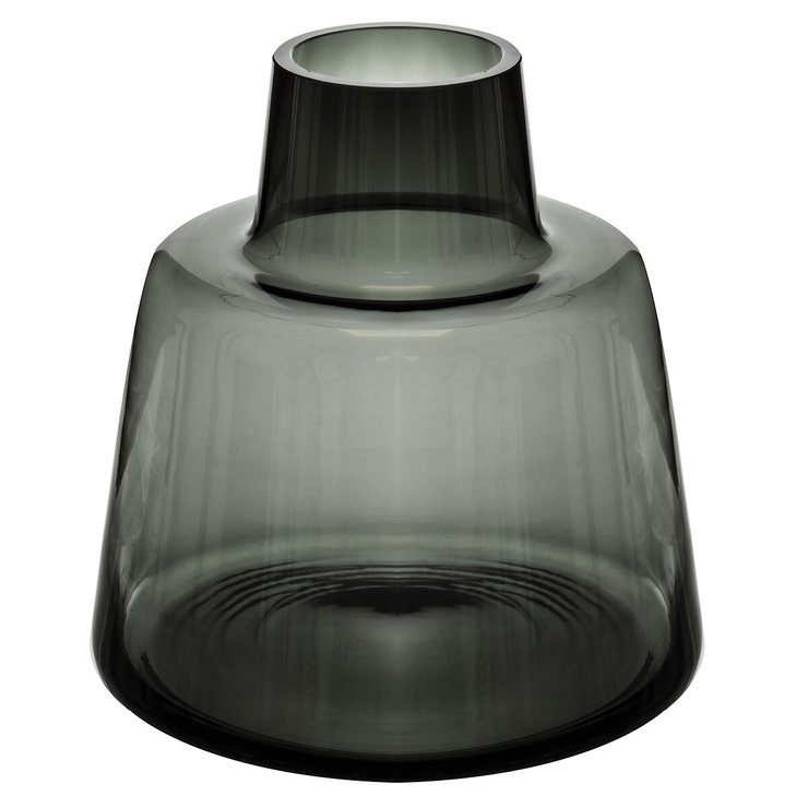 VASE EPAULE GRIS H.23CM
