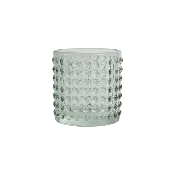 PHOTOPHORE BULLE VERRE TEINTE 7X7.7CM CELADON