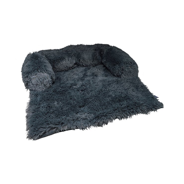 PROTEGE CANAPE AVEC TRAVERSIN 80X75X15CM FLUFFY ANTHRACITE