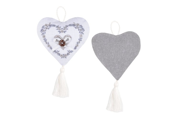PAULINE COEUR A SUSPENDRE 10CM GRIS