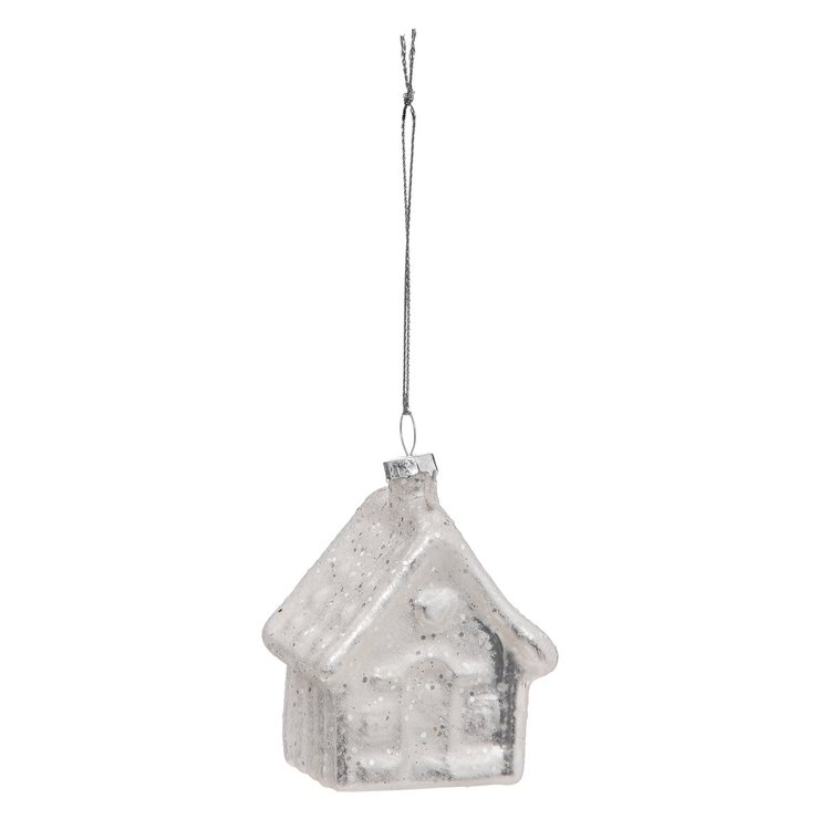 SUSPENSION VERRE CHALET BLANC 6.5CM