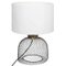 LAMPE GRILLE EMIE NOIR ET BLANC H.38CM