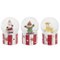 BOULES A NEIGE LUTIN PERE NOEL OU RENNE 4.5CM