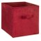 BOITE RANGEMENT VELOURS ROUGE 31X31CM