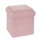 COFFRE POUF PLIABLE COMPATIBLE BRIQUE ROSE