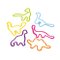 BRACELET FORME ANIMAL EN SILICONE X6