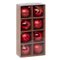 KIT 8 BOULES DE NOEL ROUGE OR 8CM