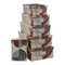 BOITE COINS METAL ABSTRAIT D.36X24.5X12.5CM