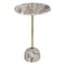 TABLE APPOINT MARBRE NEMA BEIGE D.35.5X58CM