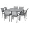 TABLE PIAZZA FIX ALU CARRE 8P