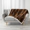 PLAID 125 X 150 CM IMITATION FOURRURE SHERPA GRIZZLY CHOCO