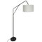 LAMPADAIRE ARC LUCE NOIR DORE H.171CM