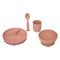 SET REPAS SILICONE TERRACOTTA