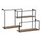 ETAGERE MURALE METAL BOIS D.86X52CM