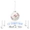 BOULE DE NOEL VERRE 8CM FLOCON ROUGE OR